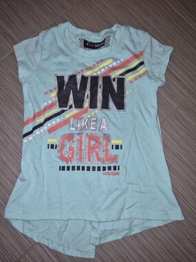 #GIRLSQUAD Mint 'Win Like A Girl' Short Sleeve Tee 3T